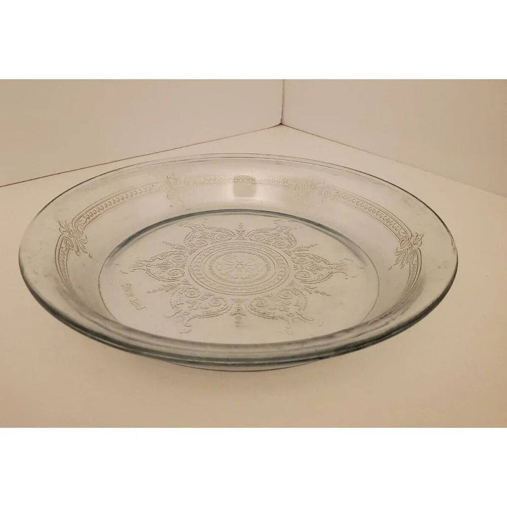 Vintage Fire King Sapphire Blue Philbe Glassware 9 Inch Pie Plate